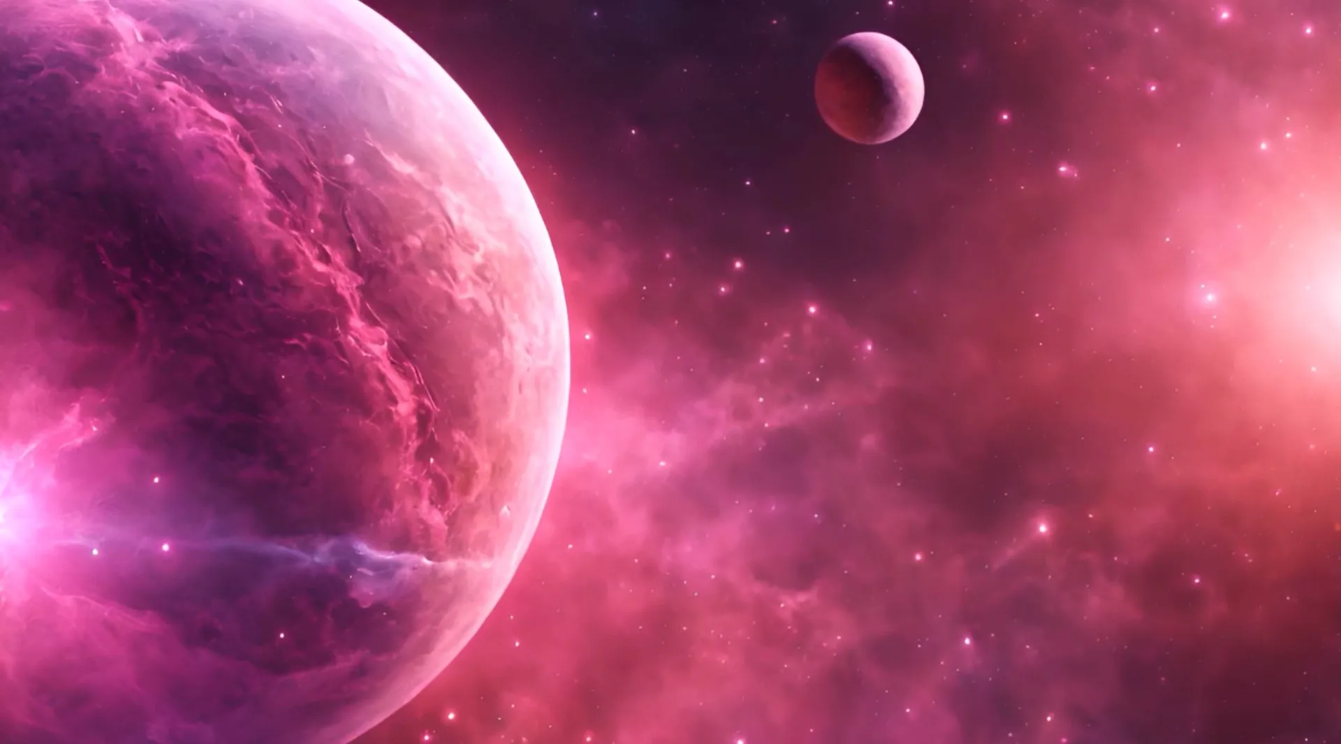 Celestial Wonder Enigmatic Planets Motion Backdrop